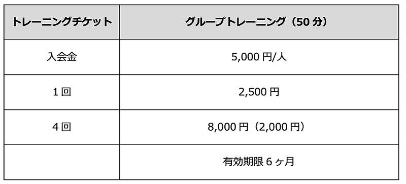 料金表3